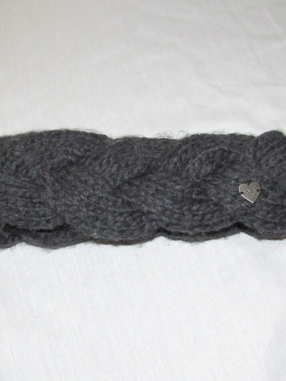 Barts Jackie Gray Braided Knit Knotted Headwear Headband Ski Winter #0873